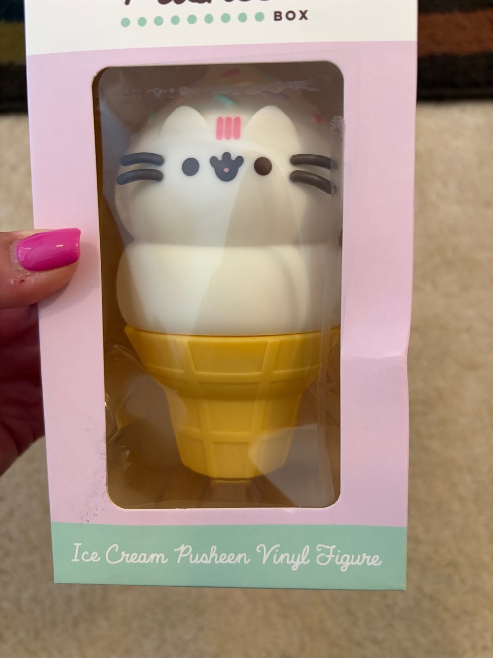 NIB Pusheen Ice Cream Vinyl Figure - Cream & Yellow